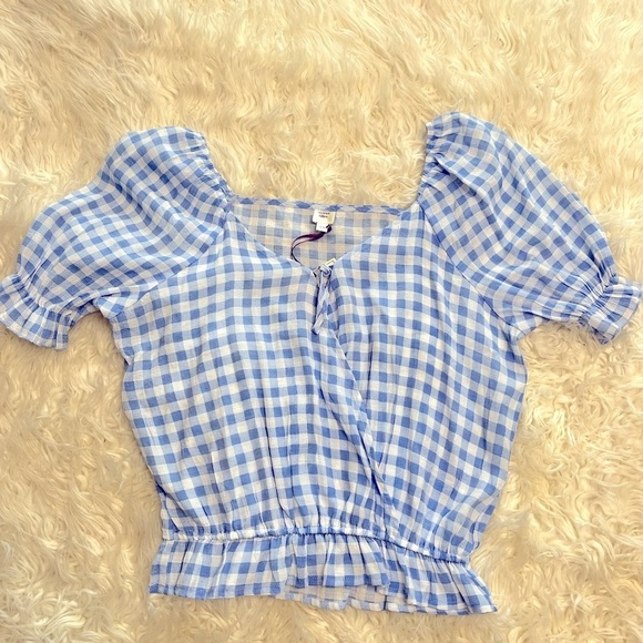 Autres Filles Tops - Autres  Fillies Women’s Blue/White Checkered Top